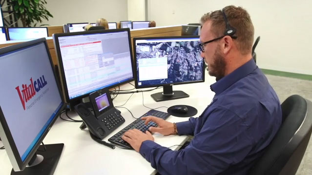 VitalCALL Australian response centre operator at work