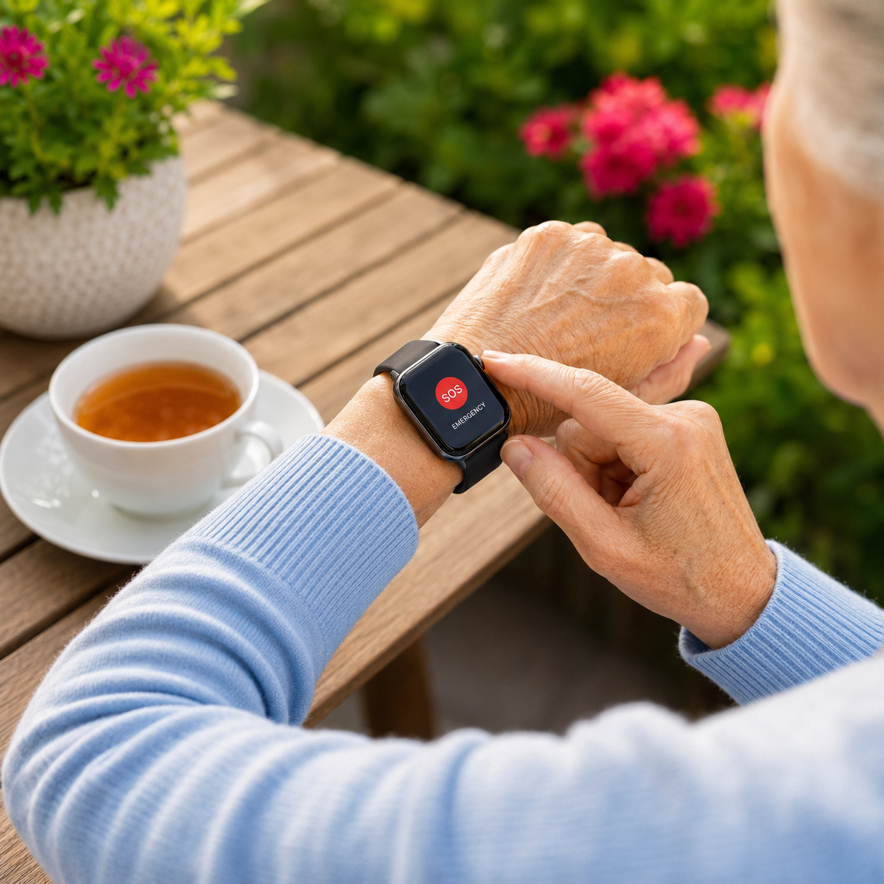 VitalALERT™ smartwatch emergency help screen